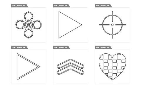 Vector set of Y2K. Large set of retro objects for design. Elements for graphic Stock Illustration