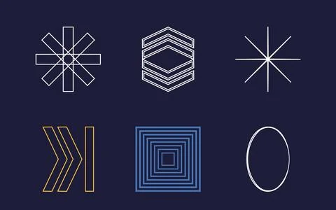 Vector set of Y2K. Large set of retro objects for design. Modern abstract forms. Stock Illustration