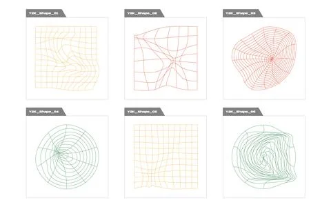 Vector set of Y2K. Large set of retro objects for design. Templates for notes Stock Illustration