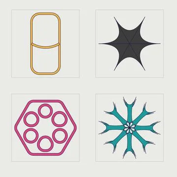 Vector set of Y2K. Large set of retro objects for design. Flat minimalist icons. イラスト素材