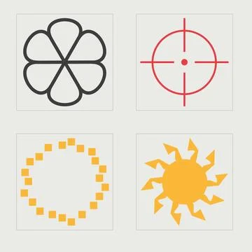 Vector set of Y2K. Rave psychedelic retro futuristic set. Flat minimalist icons. イラスト素材