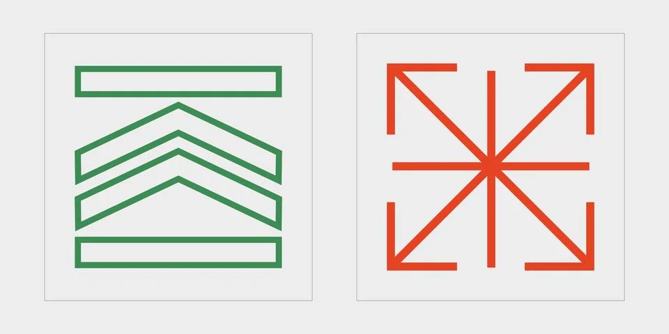 Vector set of Y2K. Rave psychedelic retro futuristic set. Flat minimalist icons. Illustrazione stock