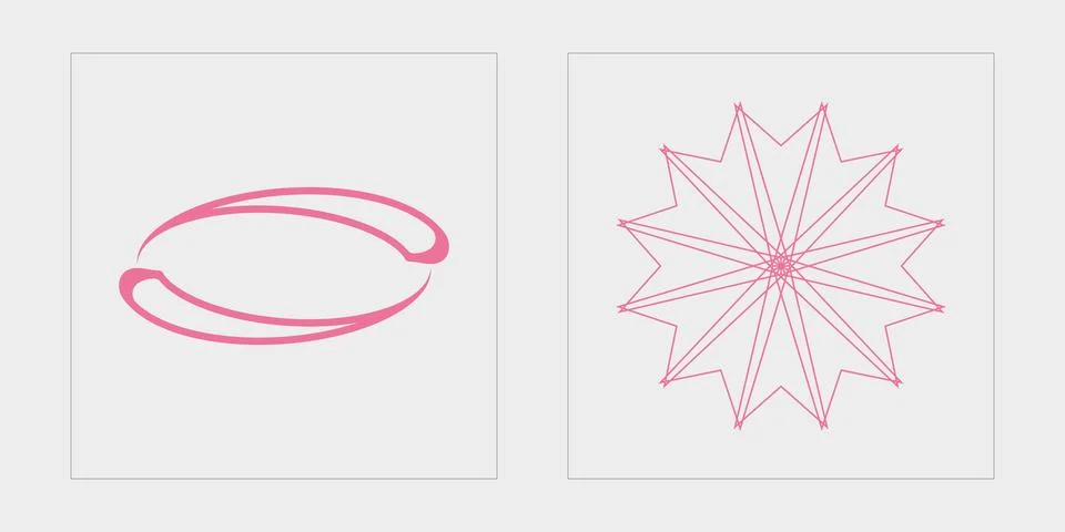 Vector set of Y2K. Rave psychedelic retro futuristic set. Objects in y2k style. イラスト素材