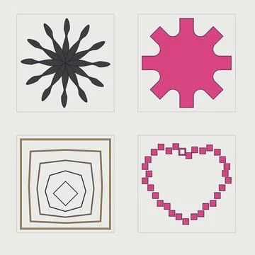 Vector set of Y2K. Rave psychedelic retro futuristic set. Cyberpunk elements. Stock Illustration