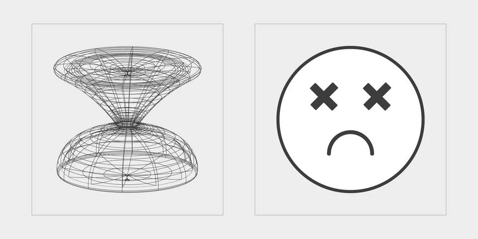 Vector set of Y2K. Rave psychedelic retro futuristic set. Cyberpunk elements. Stock Illustration