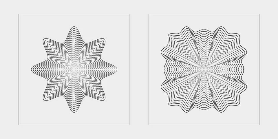 Vector set of Y2K. Rave psychedelic retro futuristic set. Modern abstract forms. イラスト素材