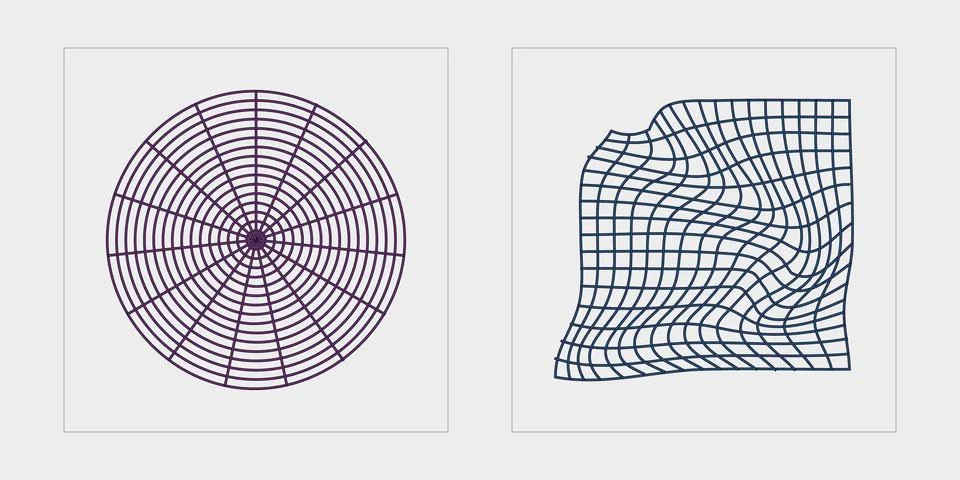 Vector set of Y2K. Rave psychedelic retro futuristic set. Cyberpunk elements. 库存插图
