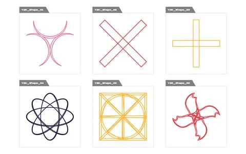 Vector set of Y2K. Rave psychedelic retro futuristic set. Elements for graphic Stock Illustration