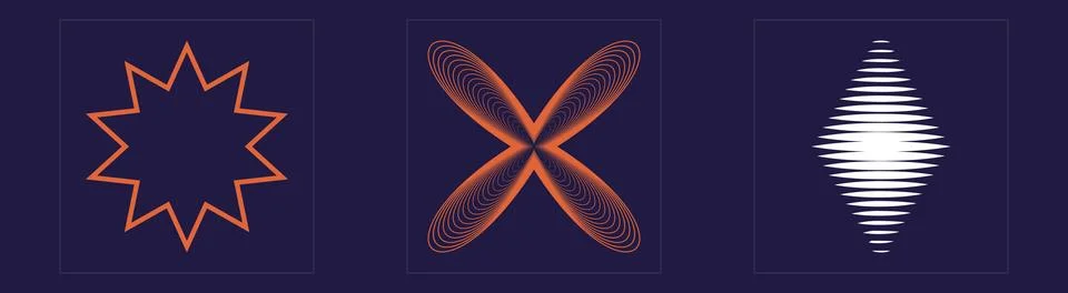 Vector set of Y2K. Rave psychedelic retro futuristic set. Cyberpunk elements. 库存插图