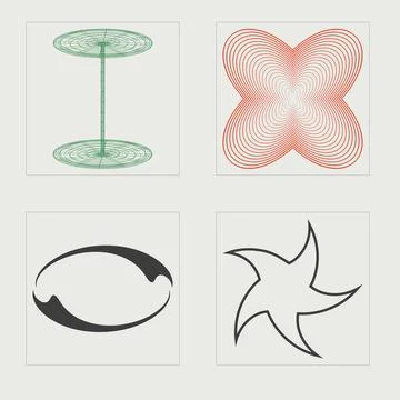 Vector set of Y2K. Rave psychedelic retro futuristic set. Elements for graphic 库存插图