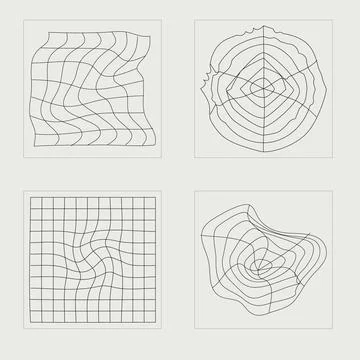 Vector set of Y2K. Rave psychedelic retro futuristic set. Cyberpunk elements. イラスト素材