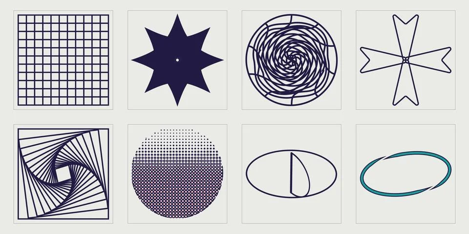 Vector set of Y2K. Rave psychedelic retro futuristic set. Elements for graphic イラスト素材