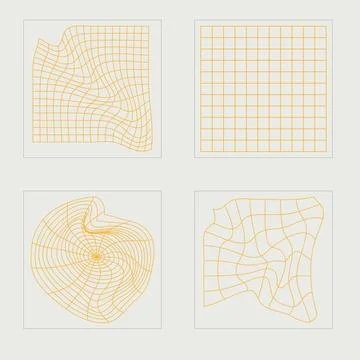 Vector set of Y2K. Retro futuristic graphic ornaments. Modern abstract forms. 스톡 일러스트
