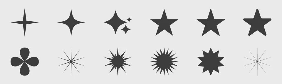 Vector set of Y2K. Trendy geometric design elements. Frames inspired brutalism. Stock Illustration