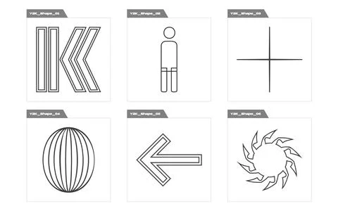 Vector set of Y2K. Trendy geometric postmodern figures. Modern abstract forms. Stock Illustration