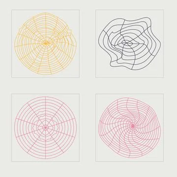 Vector set of Y2K. Trendy geometric postmodern figures. For modern T-shirts Stock Illustration