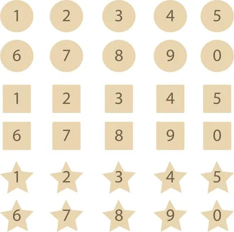 Vector set of yellow geometric elements for diaries Stock Illustration