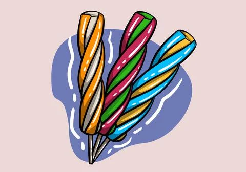 Vector Set of Yellow Pink Green blue Strawberry Cherry Mango Lemon Kiwi Mint 스톡 일러스트