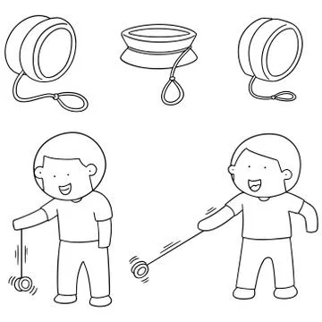 Vector set of yoyo Illustrazione stock