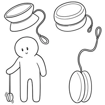 Vector set of yoyo Stock Illustration