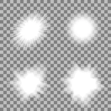 Vector Seth glare of light on a gray background Stock Illustration