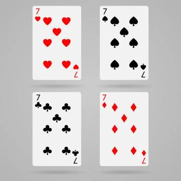 Vector seven cards Stock Illustration