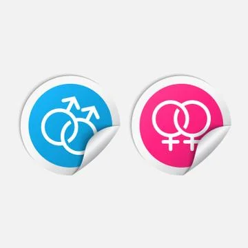Vector sexual orientation white web icons Stock Illustration