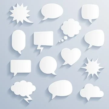 Vector shaded comic Baloons Illustrazione stock