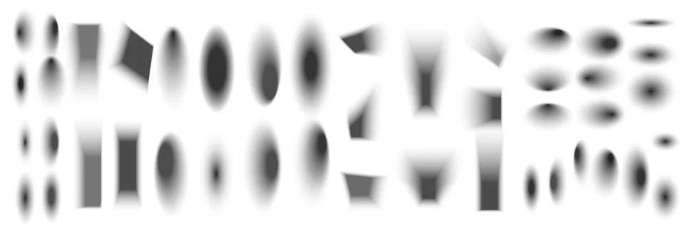 Vector shadows isolated. Set of round and square shadow effects. Stock Illustration