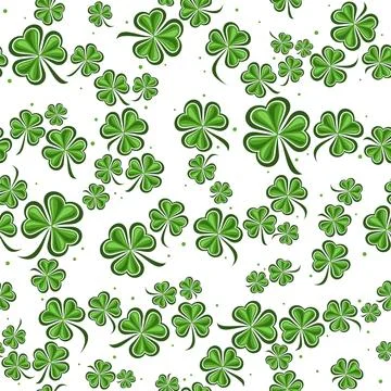 Vector Shamrock Seamless Pattern Stock Illustration
