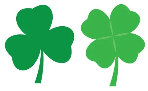 Vector Shamrock Set Stock Illustration