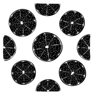 Vector shape of fresh lime slices. Stock Illustration