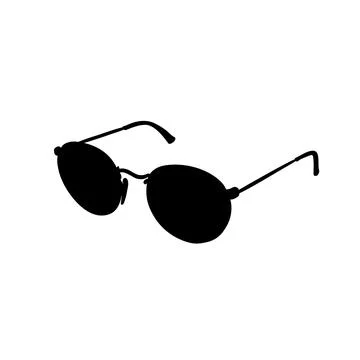 Vector shape of metal frame sunglasses.  Stock Illustration