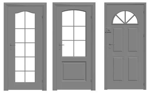 Vector shapes of doors Illustrazione stock