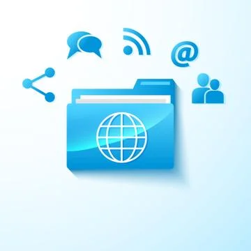Vector share folder Stock Illustration