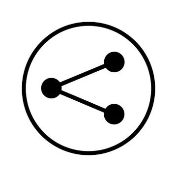 Vector of Share icon in Circle line - vector iconic design Stock Illustration