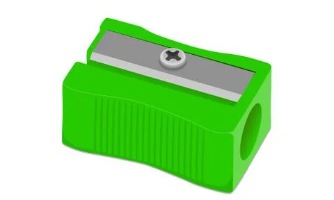 Vector Sharpener Pencil green Stock Illustration