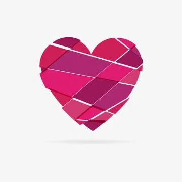 Vector shattered heart Stock Illustration