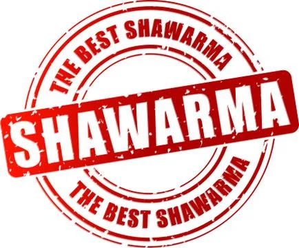 Vector shawarma stamp Illustrazione stock