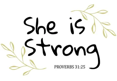 Vector she is strong Illustrazione stock