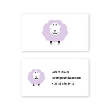Vector sheep in bold line style . Editable illustration Stock Illustration