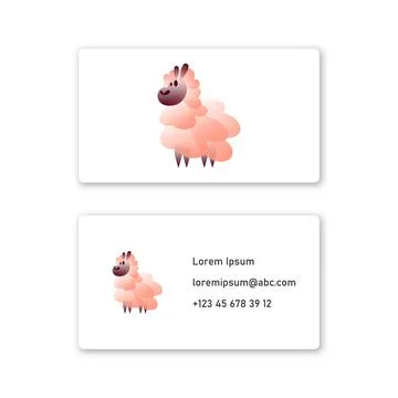 Vector sheep in gradient style . Editable illustration Stock Illustration