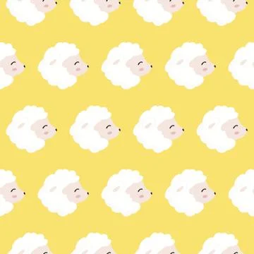 Vector sheep pattern. Illustrazione stock