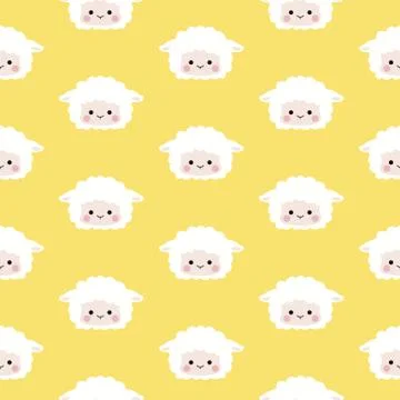 Vector sheep pattern. Illustrazione stock