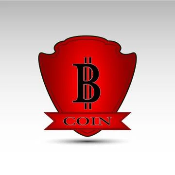 The vector shield with bitcoin symbol Stock Illustration