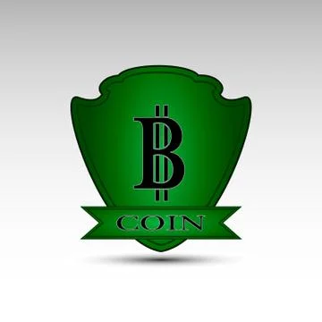 The vector shield with bitcoin symbol Stock Illustration