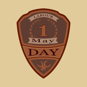 The vector shield for labor day. Stock Illustration