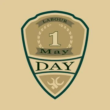 The vector shield for labor day. Stock Illustration