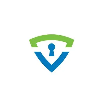 Vector Shield Shield Combined With Keyhole 스톡 일러스트