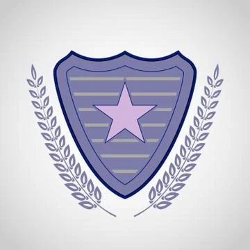 The vector shield with star symbol Stock Illustration